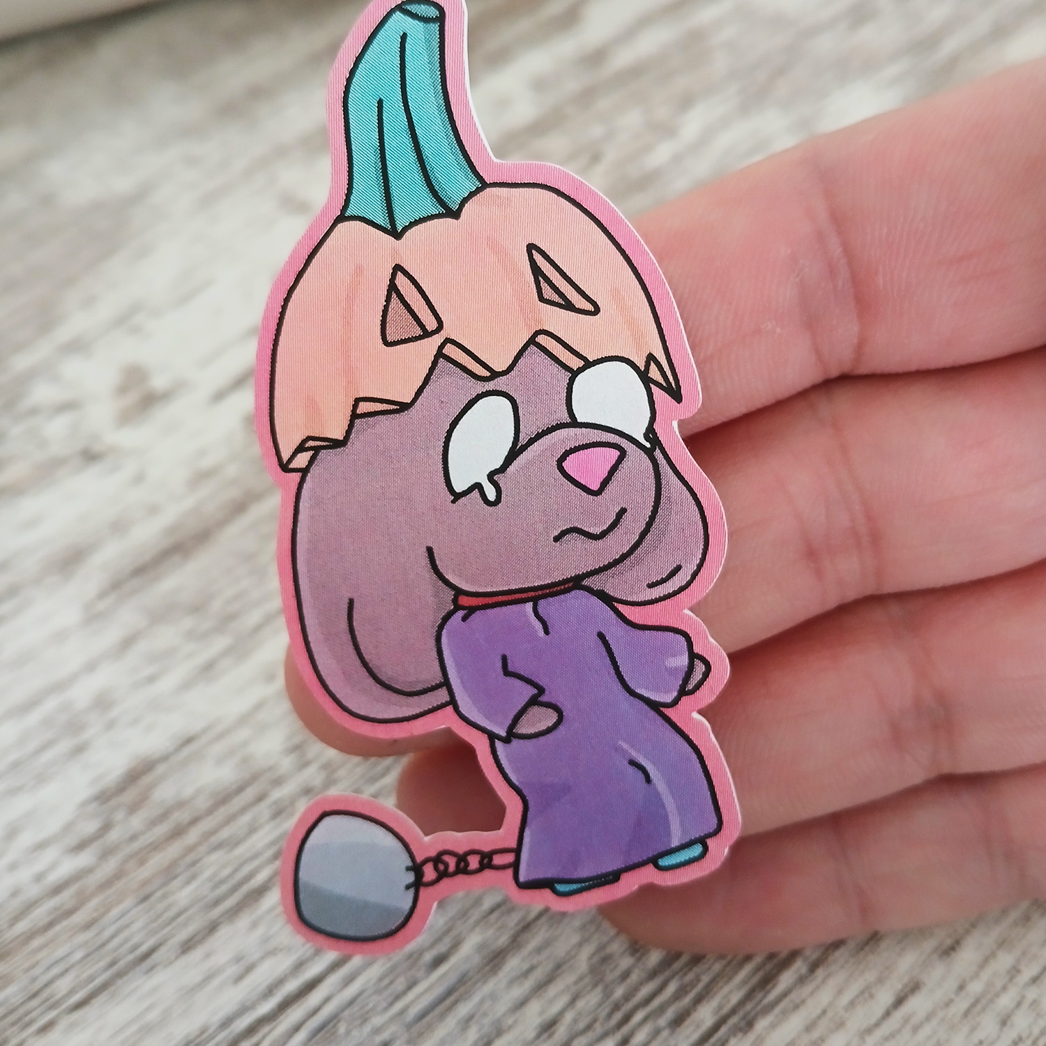 Pegatina sticker NalayLola Perro calabaza